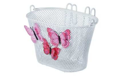 Panier enfant à roue avant Basil Jasmin Butterfly, maille fine